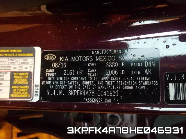3KPFK4A78HE046931 фото 2