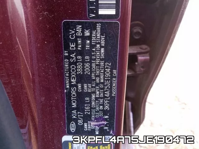3KPFL4A75JE190472 фото 2