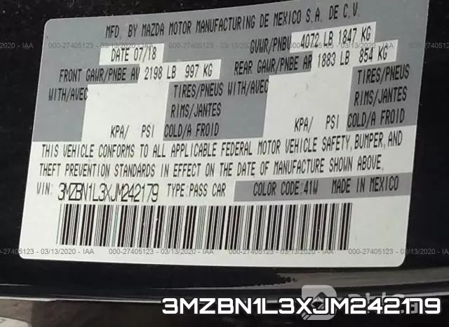 3MZBN1L3XJM242179 фото 10