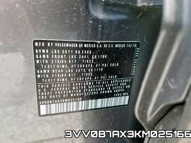 3VV0B7AX3KM025166 фото 2
