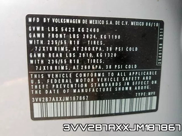 3VV2B7AXXJM187867 фото 2