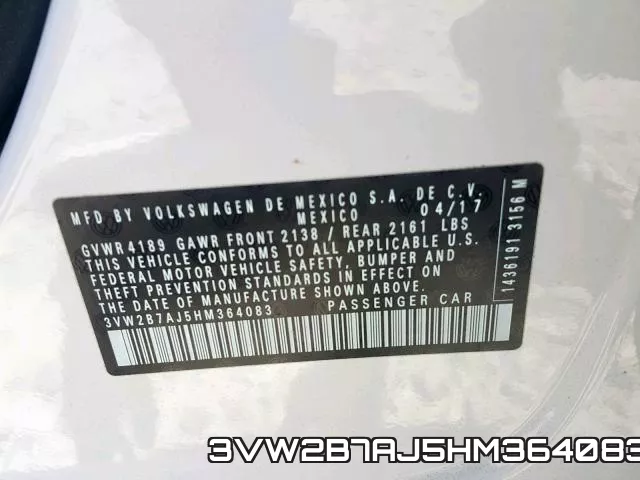 3VW2B7AJ5HM364083 фото 2