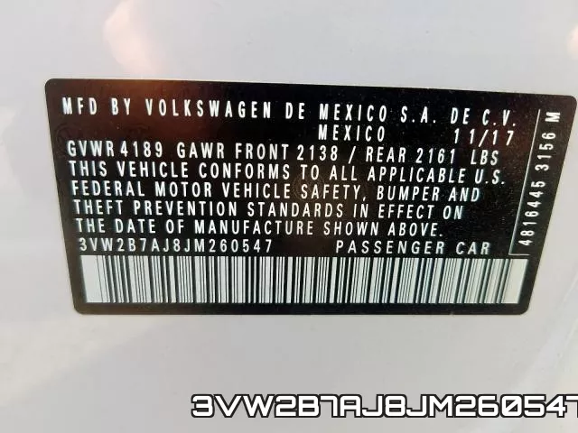 3VW2B7AJ8JM260547 фото 2