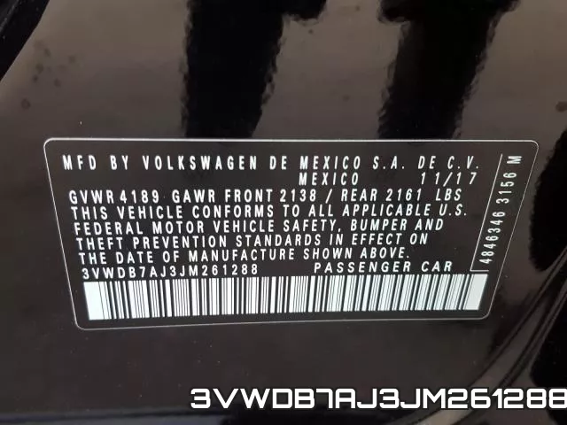 3VWDB7AJ3JM261288 фото 2