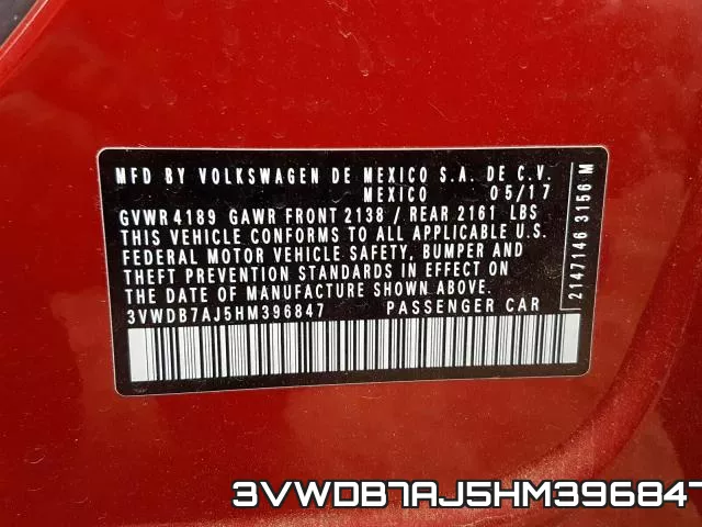 3VWDB7AJ5HM396847 фото 2