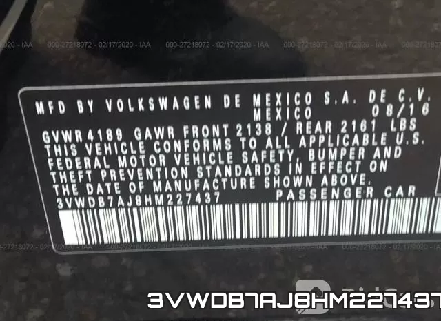 3VWDB7AJ8HM227437 фото 10