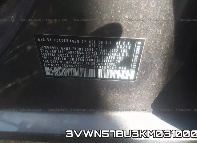 3VWN57BU3KM031000 фото 10