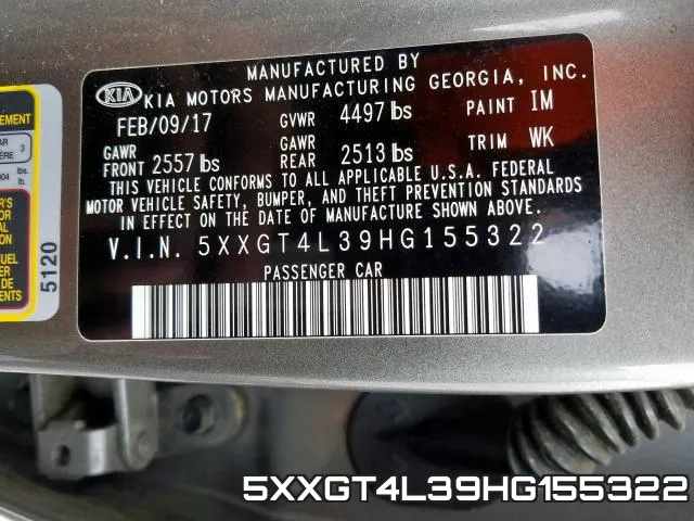 5XXGT4L39HG155322 фото 2