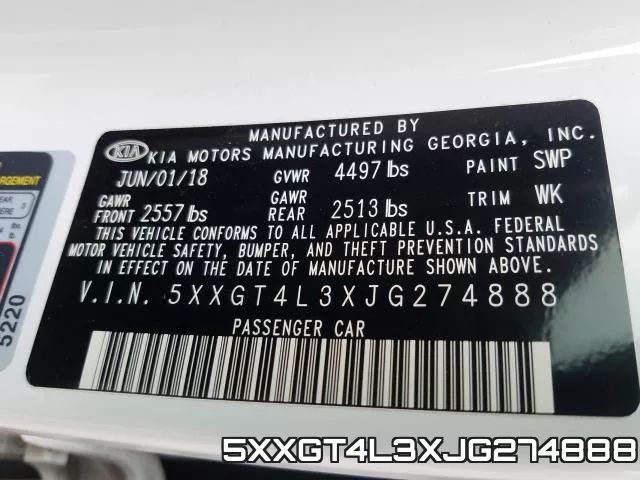 5XXGT4L3XJG274888 фото 2