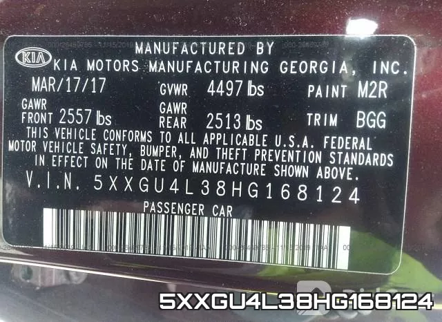 5XXGU4L38HG168124 фото 10