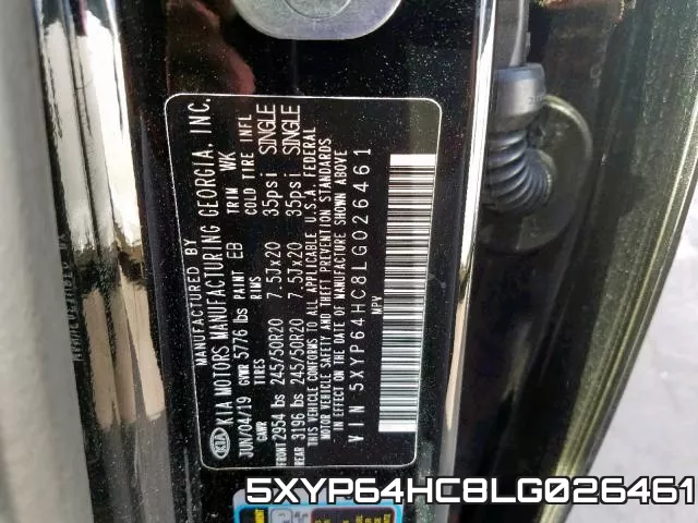 5XYP64HC8LG026461 фото 2