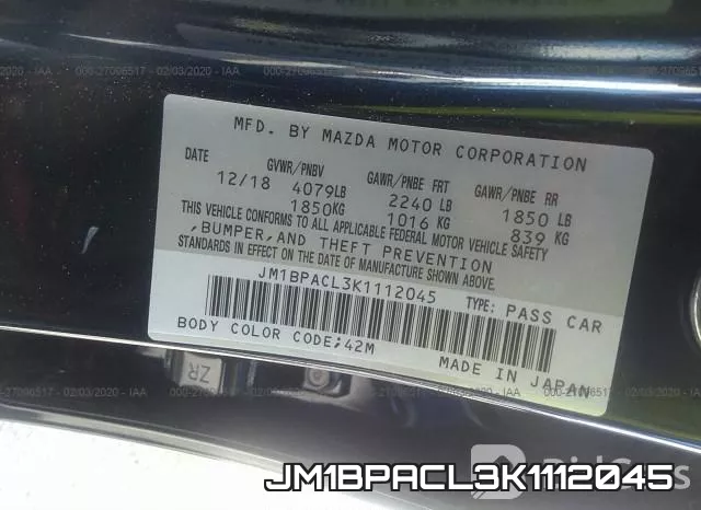 JM1BPACL3K1112045 фото 10
