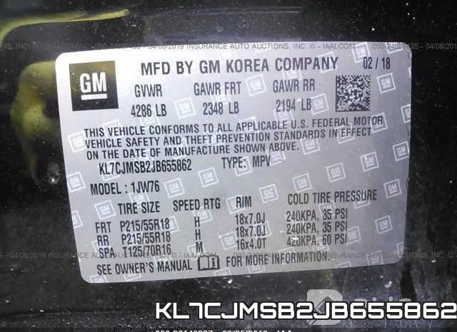 KL7CJMSB2JB655862 фото 10