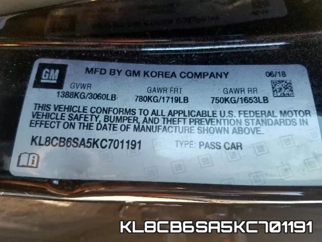 KL8CB6SA5KC701191 фото 2