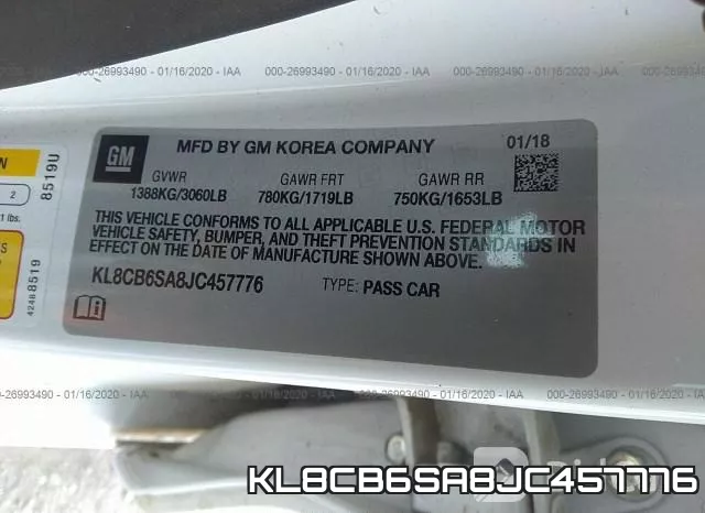 KL8CB6SA8JC457776 фото 10