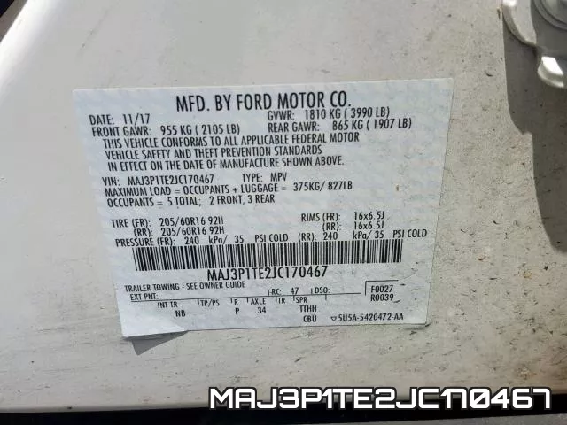 MAJ3P1TE2JC170467 фото 2