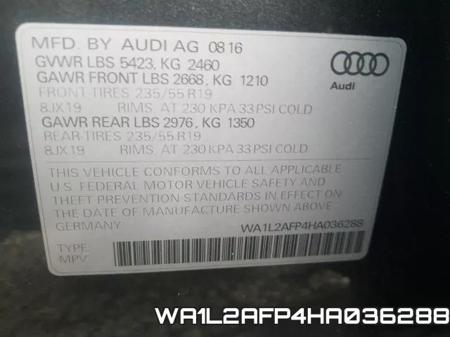 WA1L2AFP4HA036288 фото 2