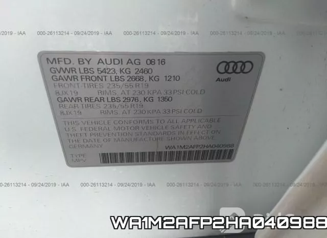 WA1M2AFP2HA040988 фото 10