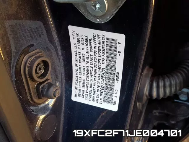 19XFC2F71JE004701 фото 2