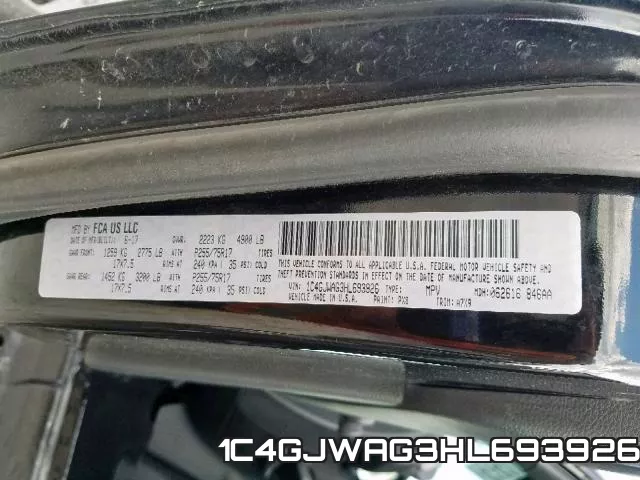 1C4GJWAG3HL693926 фото 2