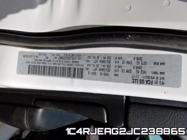 1C4RJEAG2JC238865 фото 2