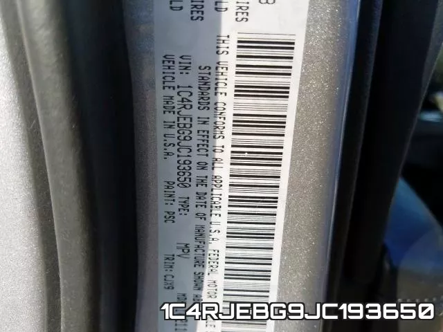 1C4RJEBG9JC193650 фото 2