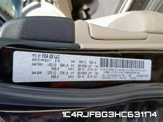 1C4RJFBG3HC631174 фото 2