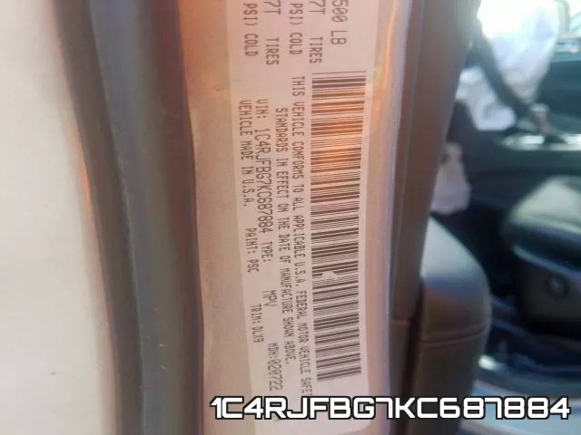 1C4RJFBG7KC687884 фото 2