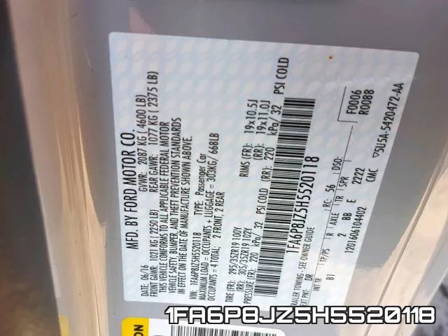 1FA6P8JZ5H5520118 фото 2