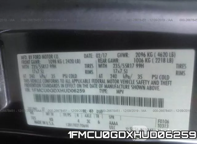 1FMCU0GDXHUD06259 фото 10