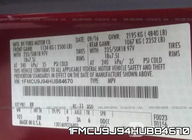 1FMCU9J94HUB84670 фото 10