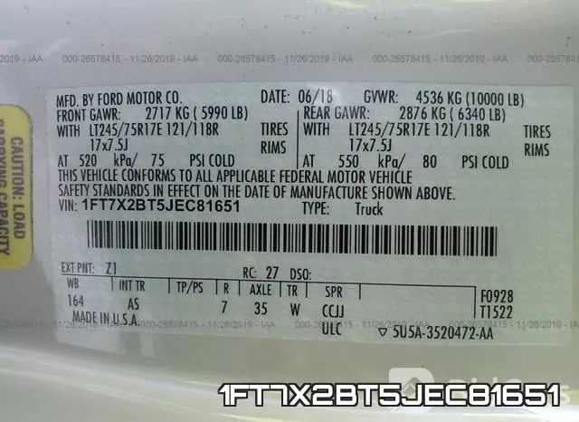 1FT7X2BT5JEC81651 фото 10