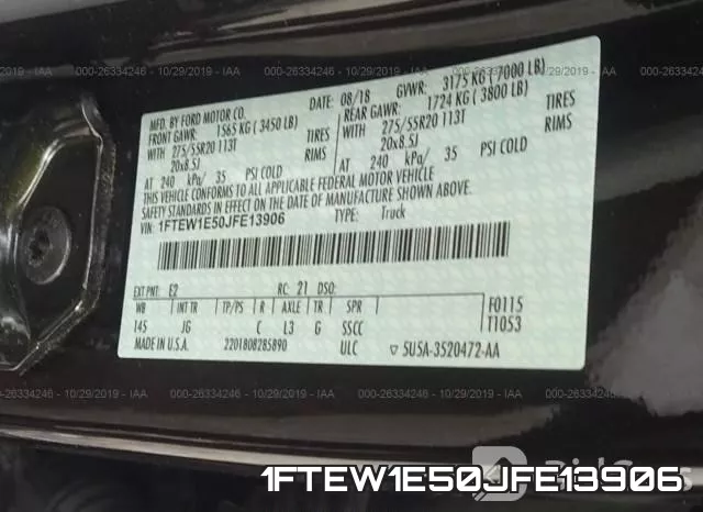 1FTEW1E50JFE13906 фото 10