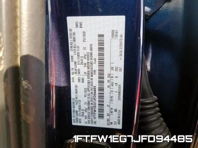 1FTFW1EG7JFD94485 фото 2