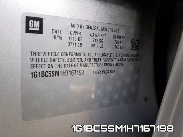 1G1BC5SM1H7167198 фото 2