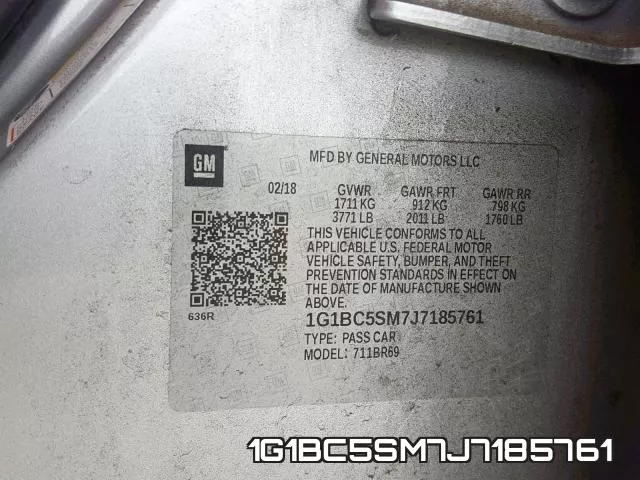 1G1BC5SM7J7185761 фото 2