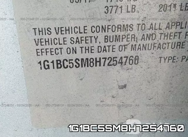 1G1BC5SM8H7254760 фото 10