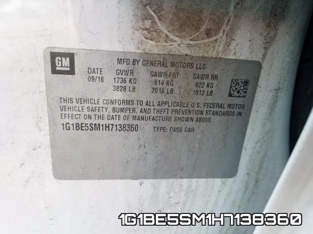 1G1BE5SM1H7138360 фото 2