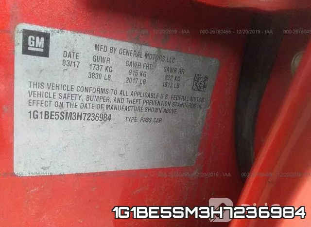 1G1BE5SM3H7236984 фото 10