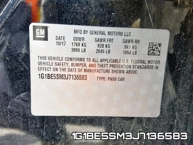 1G1BE5SM3J7136583 фото 2