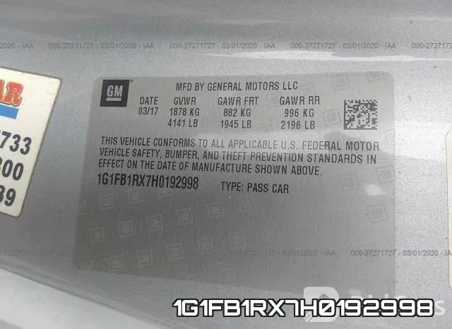 1G1FB1RX7H0192998 фото 10