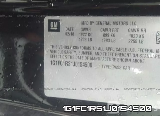 1G1FC1RS1J0154500 фото 10