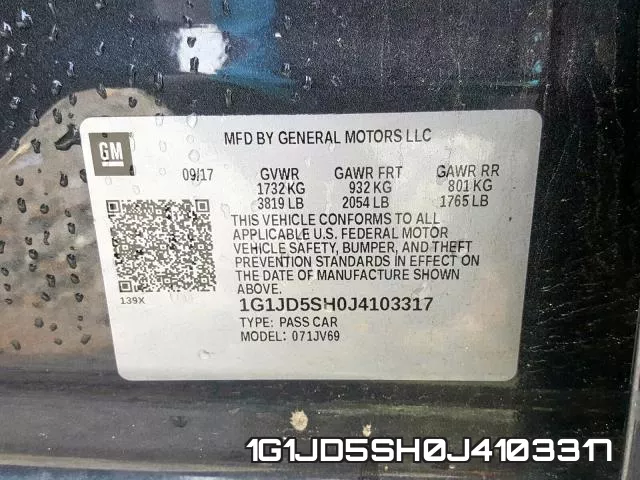 1G1JD5SH0J4103317 фото 2