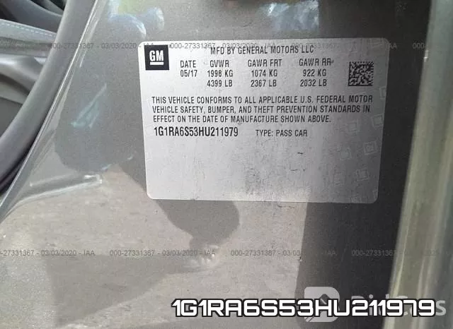1G1RA6S53HU211979 фото 10