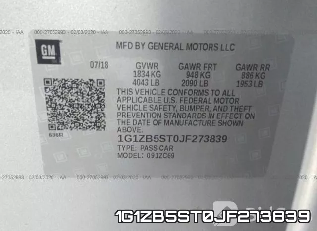 1G1ZB5ST0JF273839 фото 10