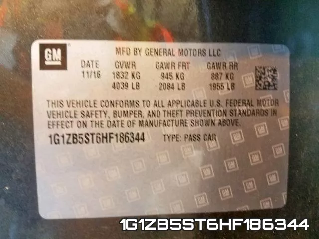 1G1ZB5ST6HF186344 фото 2