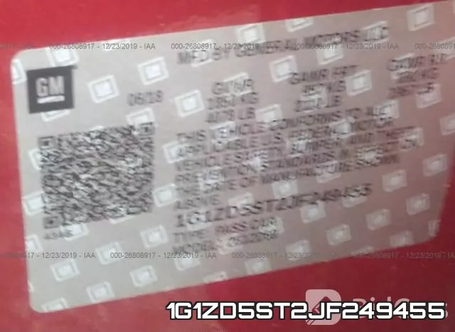 1G1ZD5ST2JF249455 фото 10