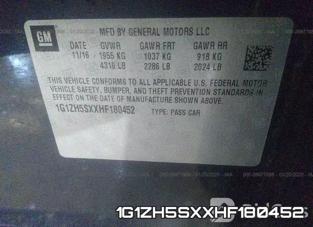 1G1ZH5SXXHF180452 фото 10