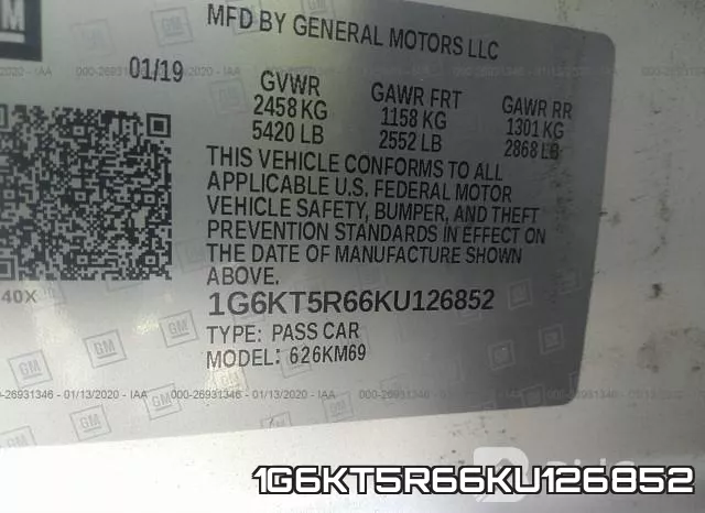 1G6KT5R66KU126852 фото 10