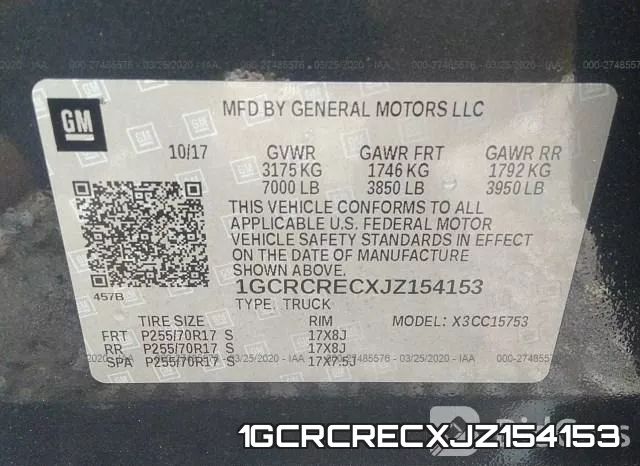 1GCRCRECXJZ154153 фото 9